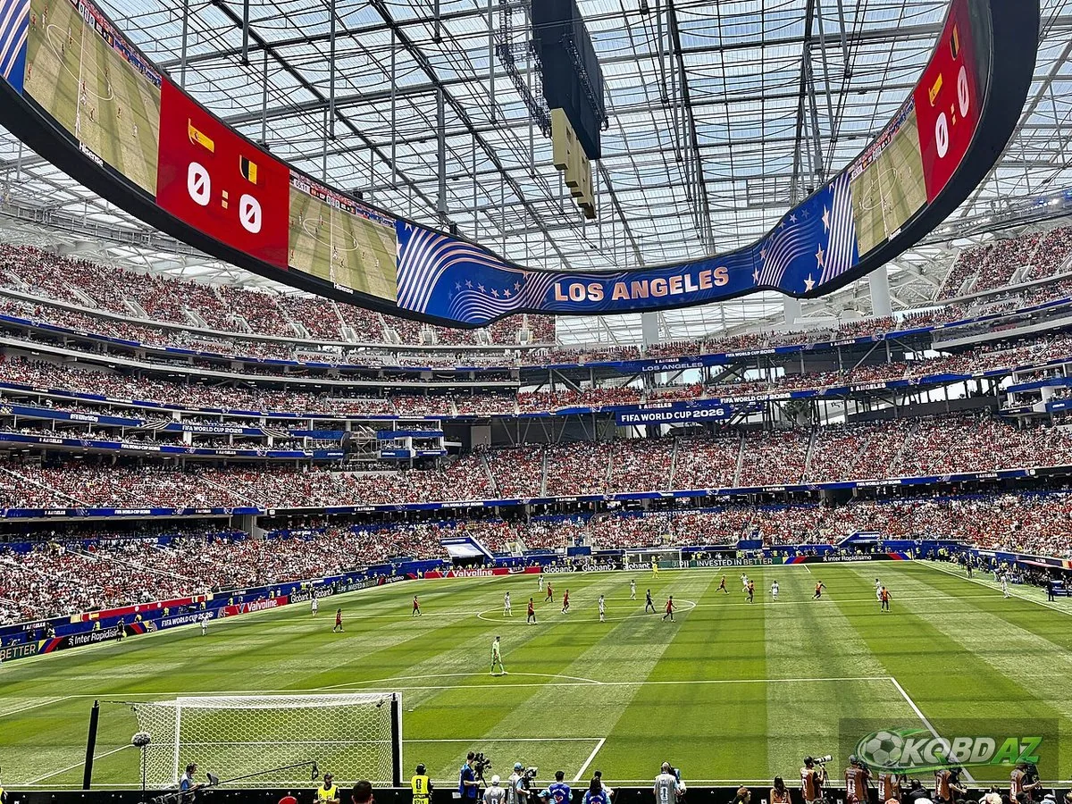 Sân vận động ở Los Angeles chật kín khán giả trong trận Tây Ban Nha gặp Bỉ tại World Cup 2026
