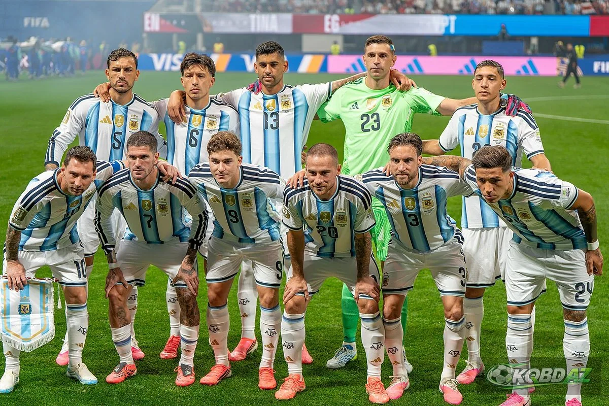 Đội hình xuất phát tuyển Argentina chụp ảnh trước trận gặp Ai Cập tại World Cup 2026