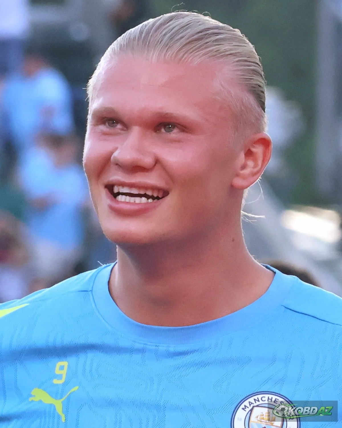 Erling Haaland mỉm cười trong buổi tập mở của Manchester City tại Mỹ năm 2024