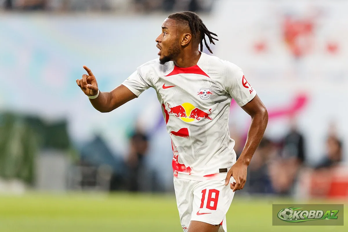 Christopher Nkunku trong áo RB Leipzig ở trận gặp Bayern Munich tại Siêu cúp Đức